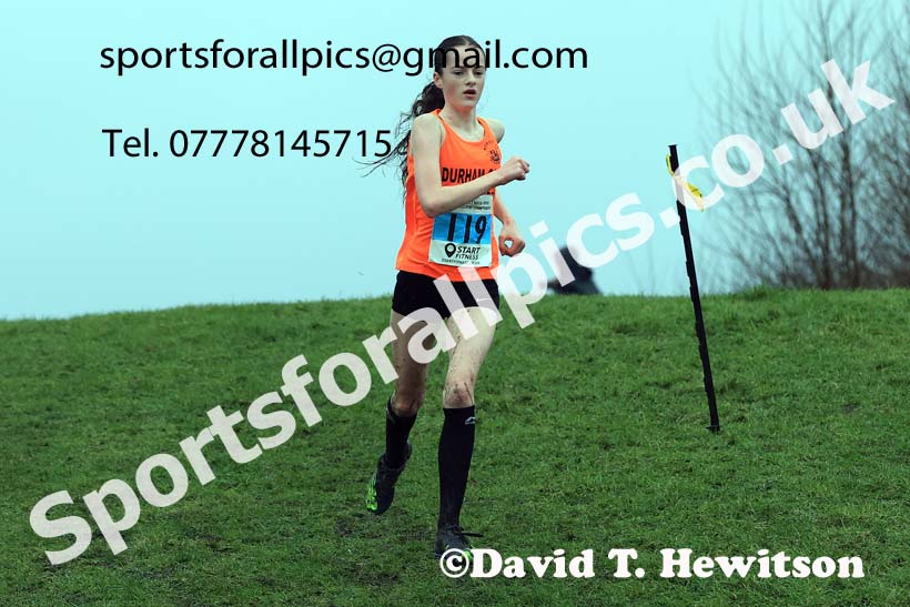 Girls under-13s 2023 North Eastern Cross Country Champs., Temple Park, South Shields. Photo: David T. Hewitson/Sports for All Pics
